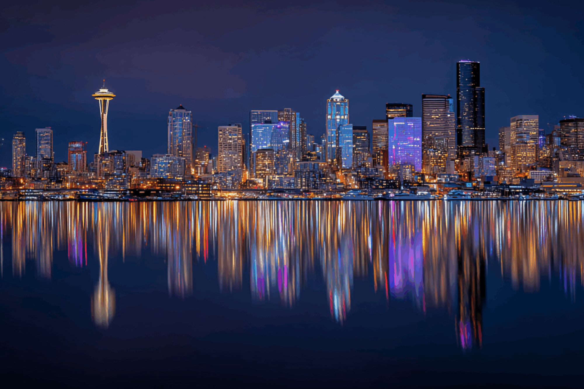 seattle at night